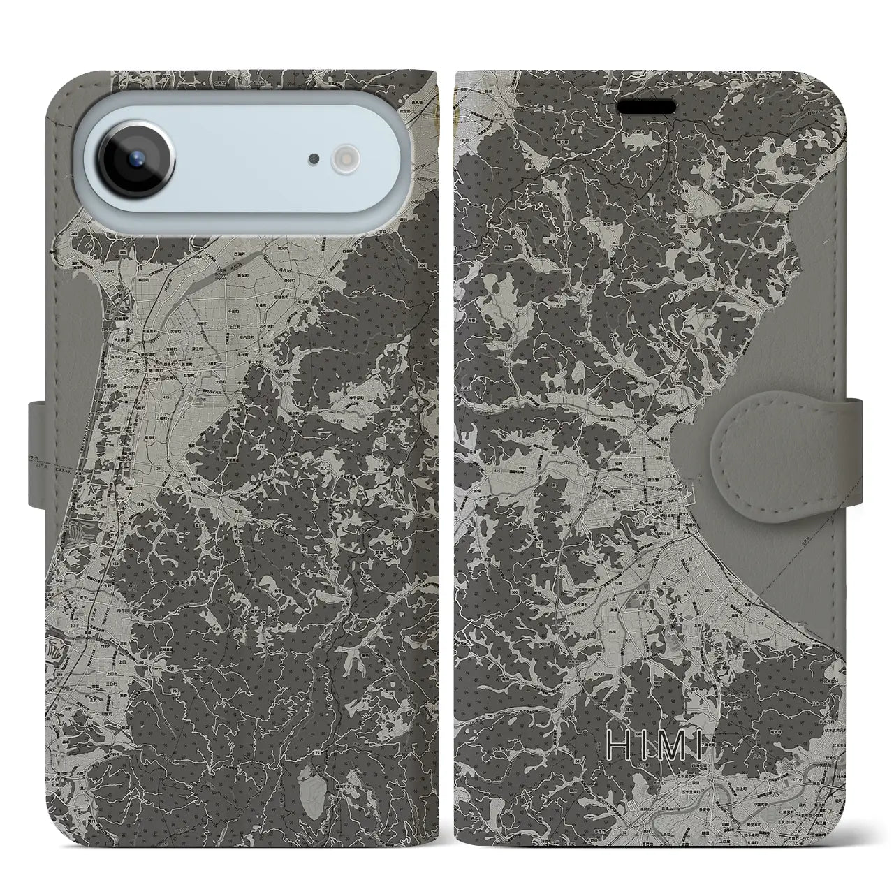 【氷見(富山県)】地図柄iPhoneケース(手帳タイプ)