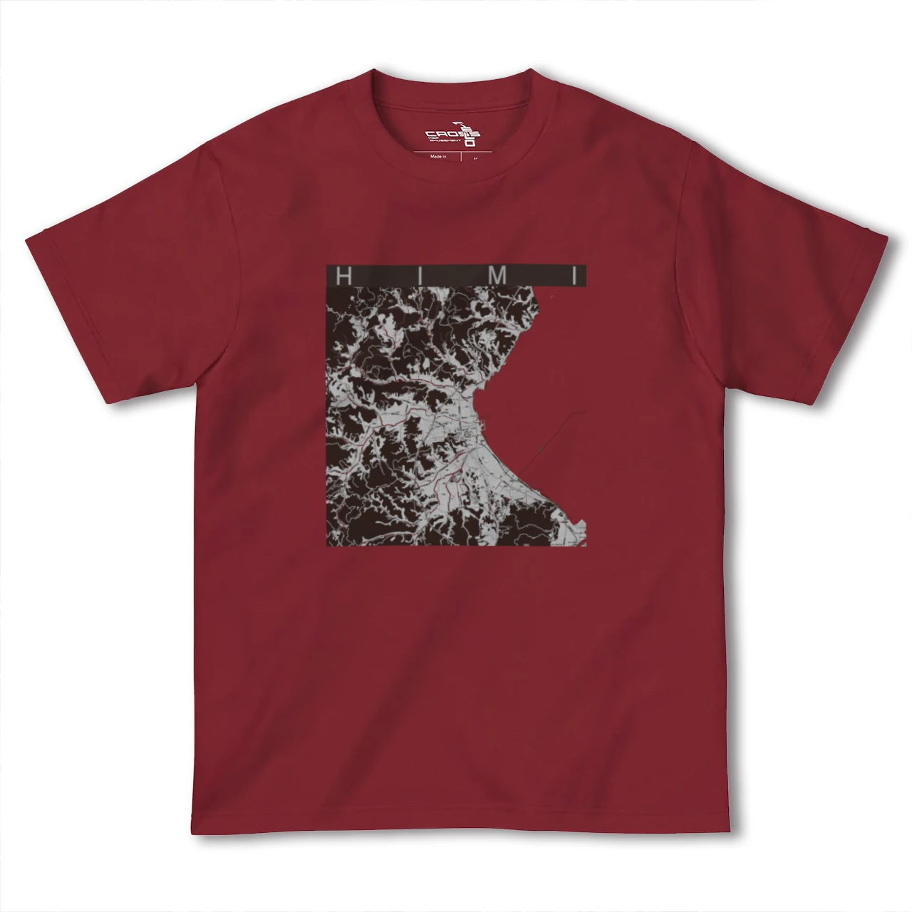 【氷見(富山県)】地図柄ヘビーウェイトTシャツ