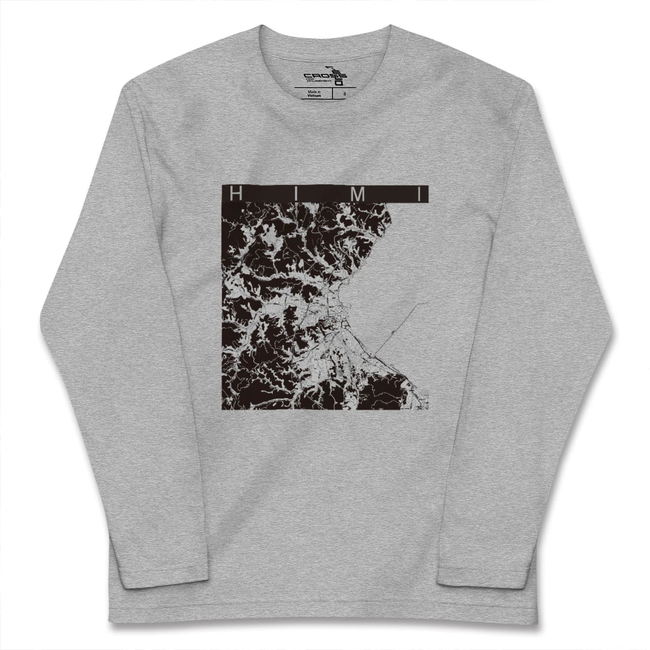 【氷見(富山県)】地図柄ロングスリーブTシャツ