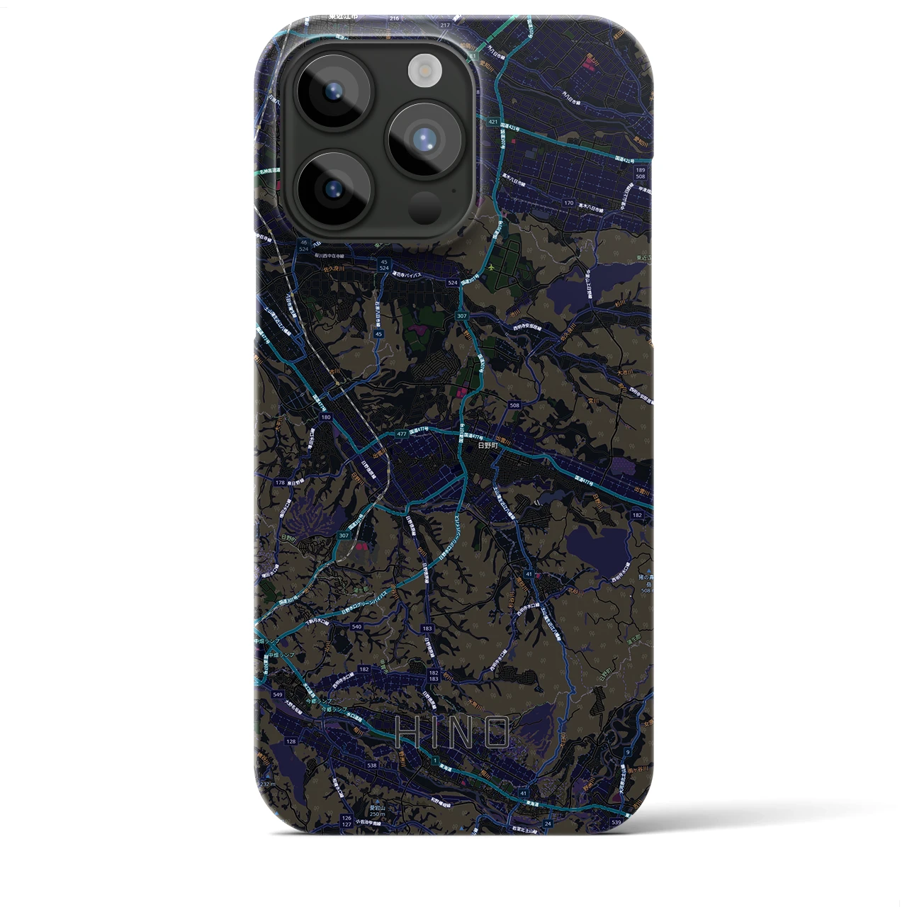 【日野(滋賀県)】地図柄iPhoneケース(バックカバータイプ)