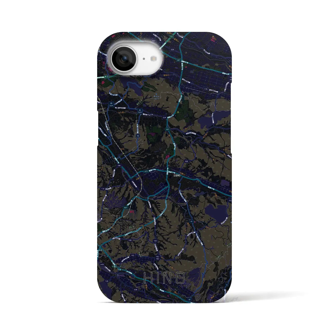 【日野(滋賀県)】地図柄iPhoneケース(バックカバータイプ)