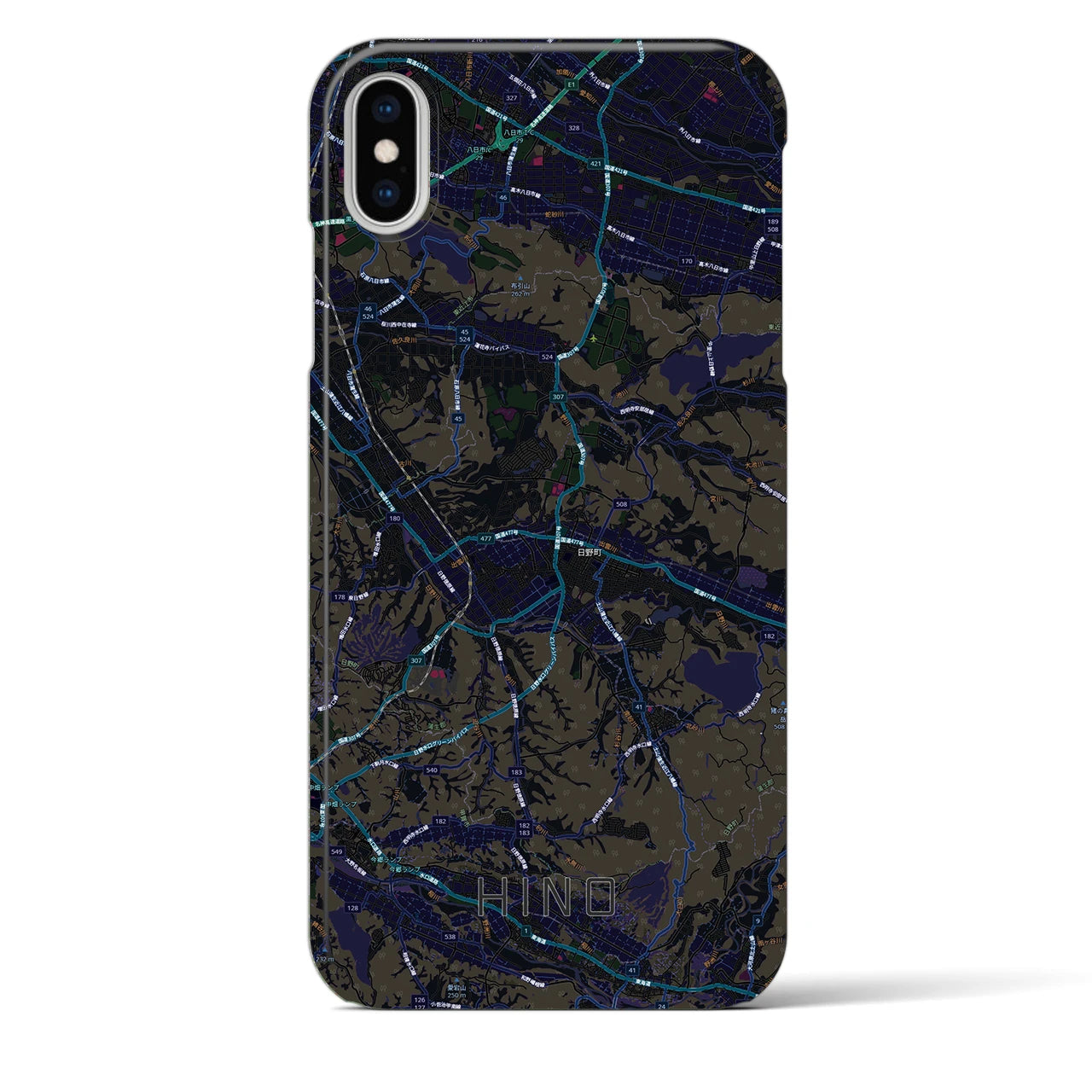 【日野(滋賀県)】地図柄iPhoneケース(バックカバータイプ)