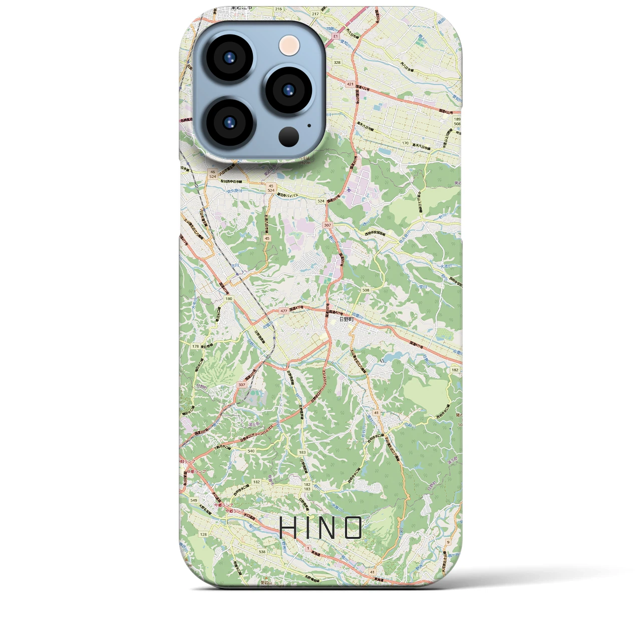 【日野(滋賀県)】地図柄iPhoneケース(バックカバータイプ)