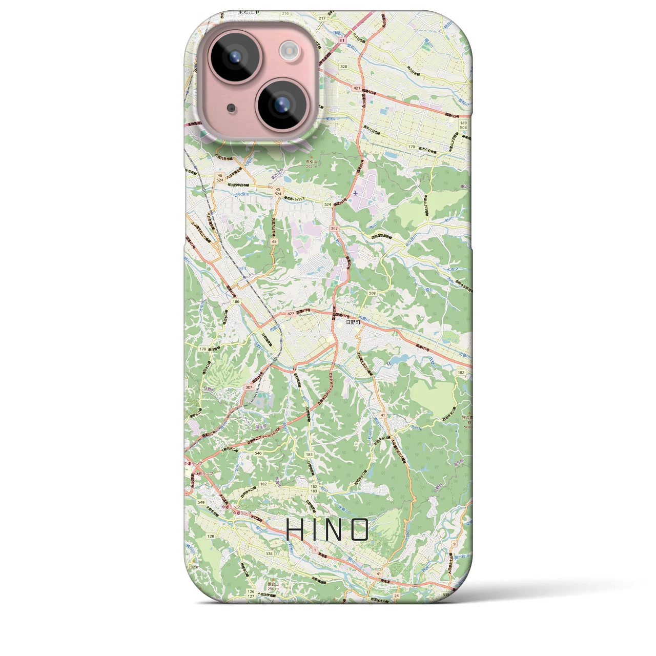 【日野(滋賀県)】地図柄iPhoneケース(バックカバータイプ)