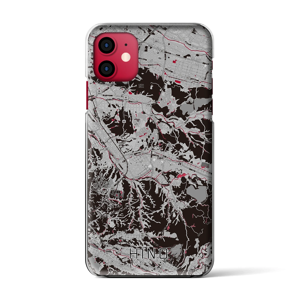 【日野(滋賀県)】地図柄iPhoneケース(クリアタイプ)