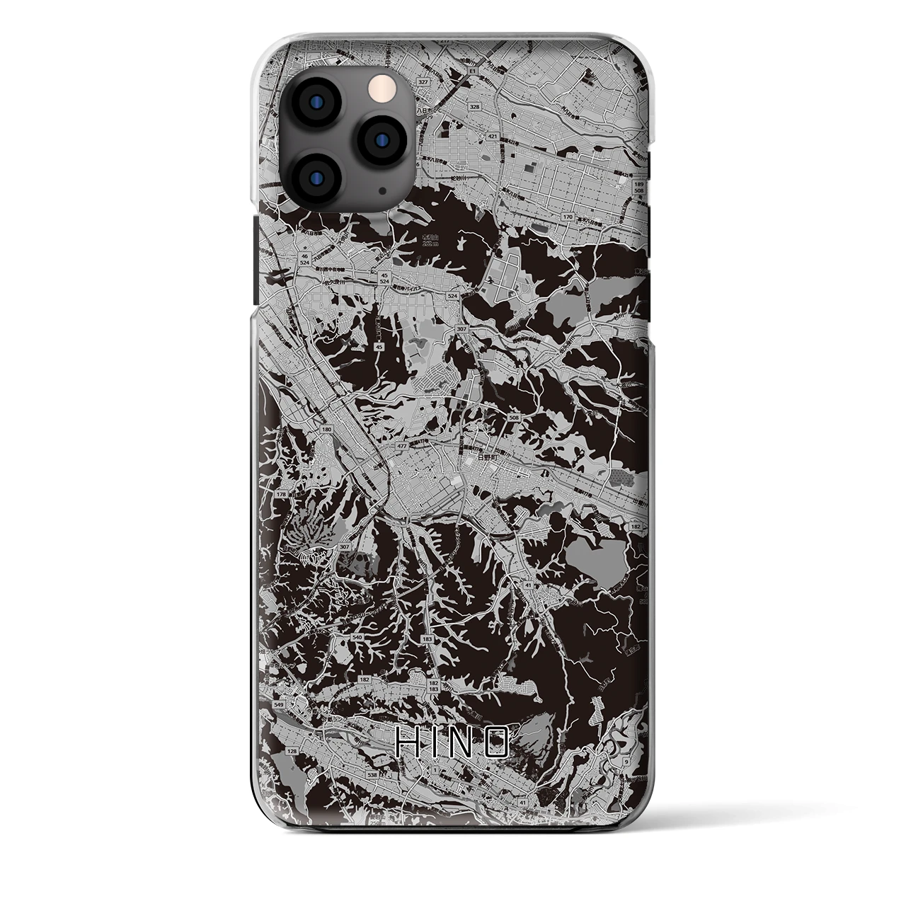 【日野(滋賀県)】地図柄iPhoneケース(クリアタイプ)