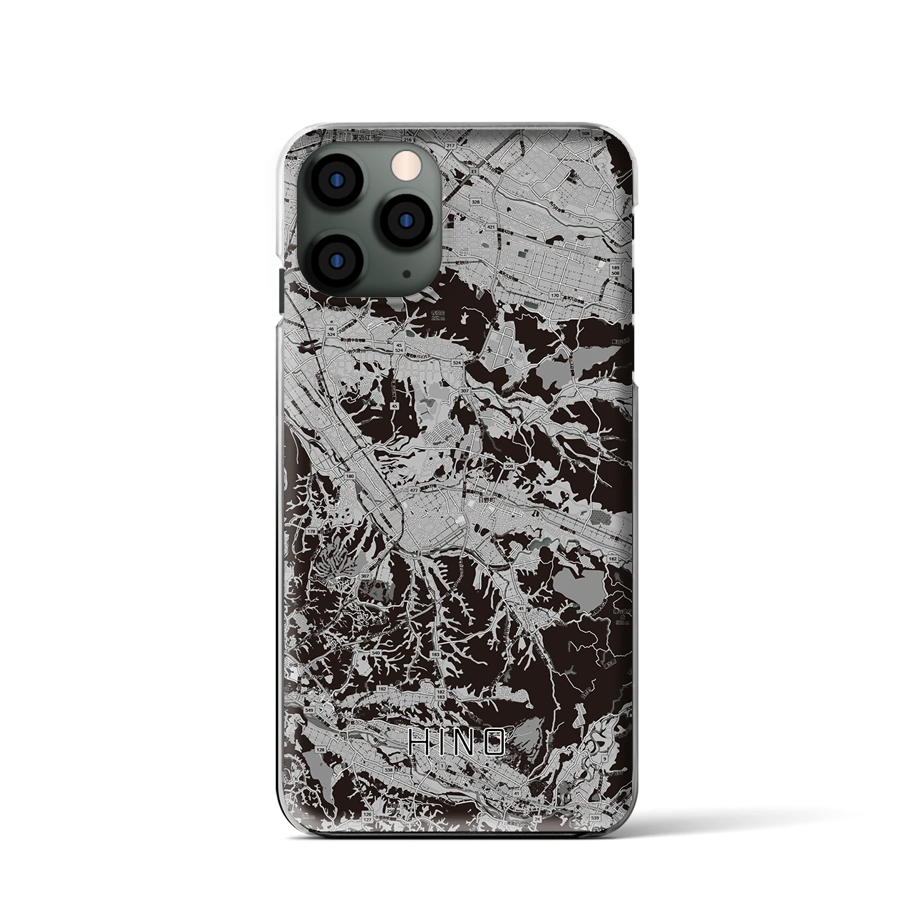 【日野(滋賀県)】地図柄iPhoneケース(クリアタイプ)