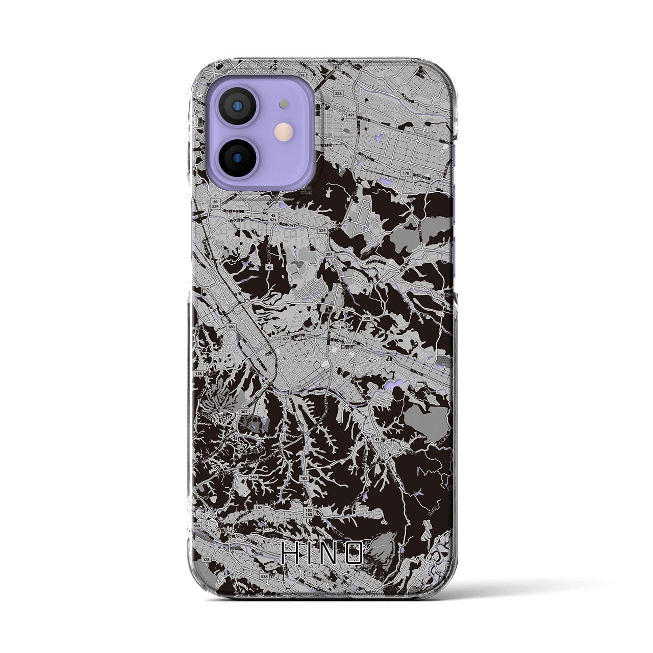 【日野(滋賀県)】地図柄iPhoneケース(クリアタイプ)