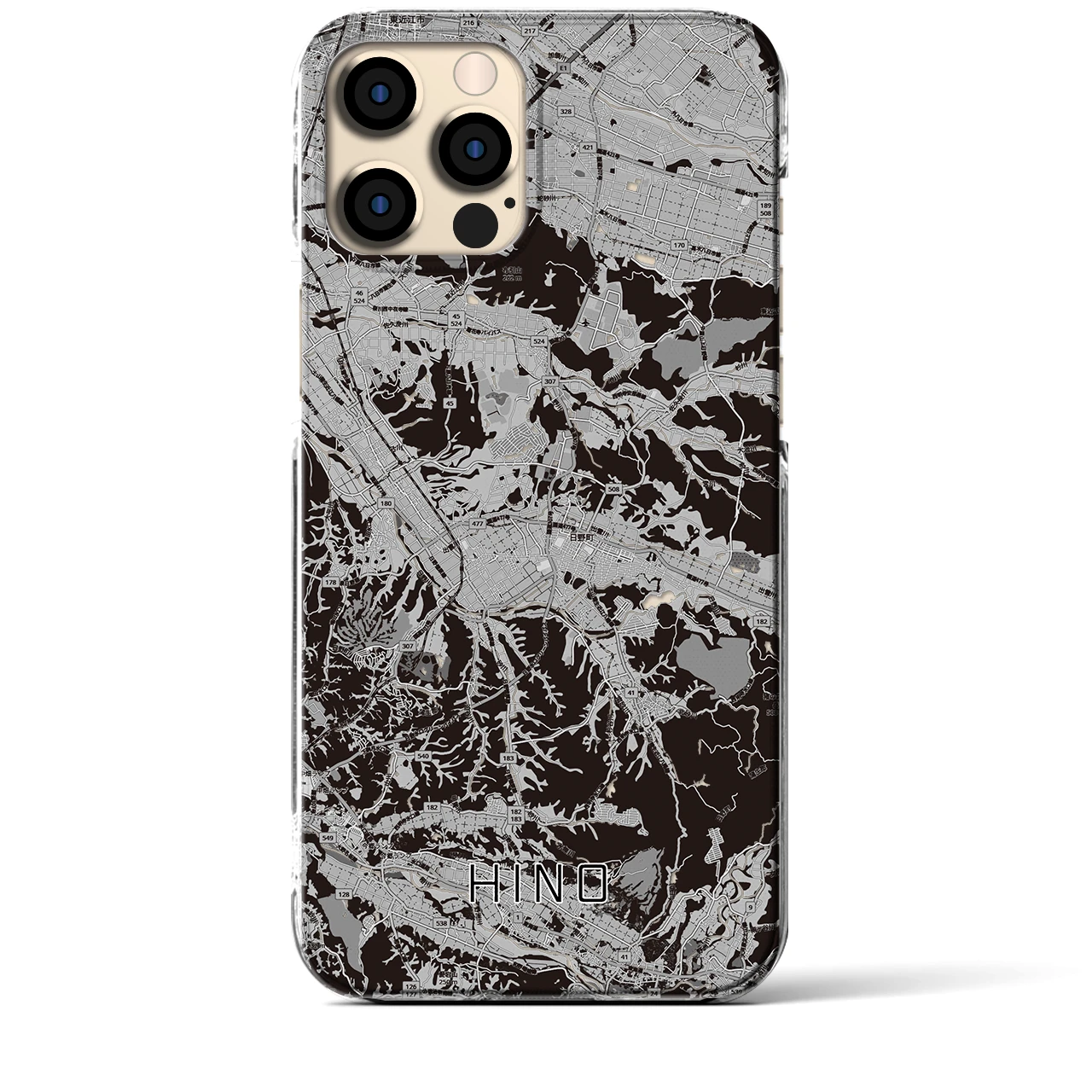 【日野(滋賀県)】地図柄iPhoneケース(クリアタイプ)