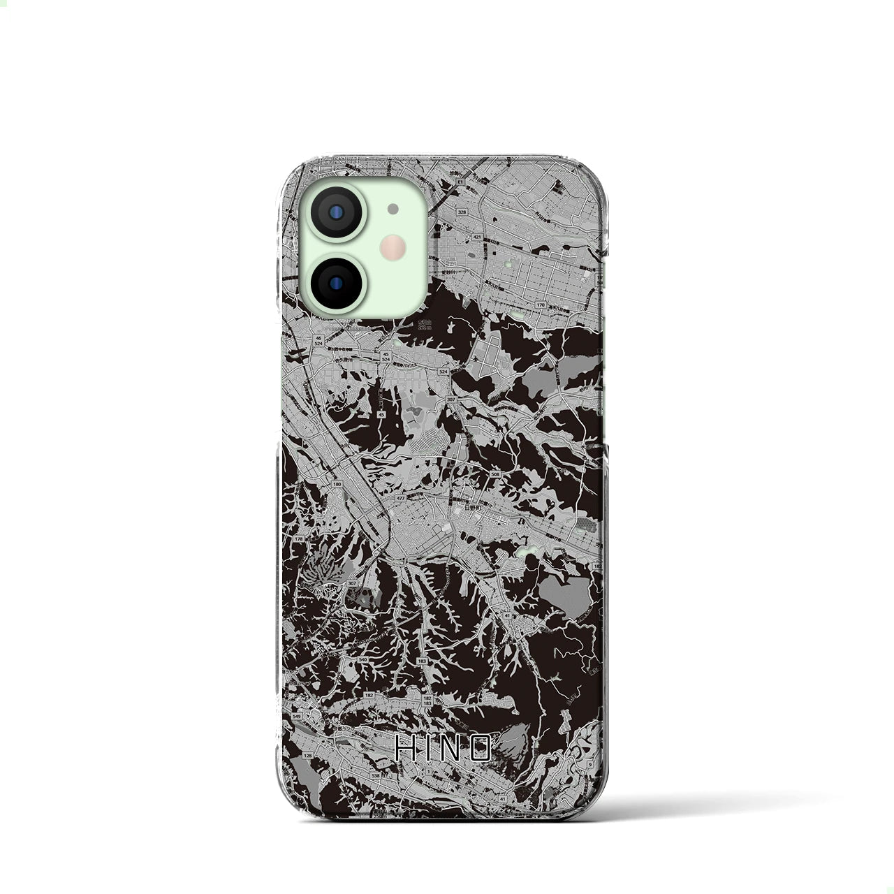 【日野(滋賀県)】地図柄iPhoneケース(クリアタイプ)