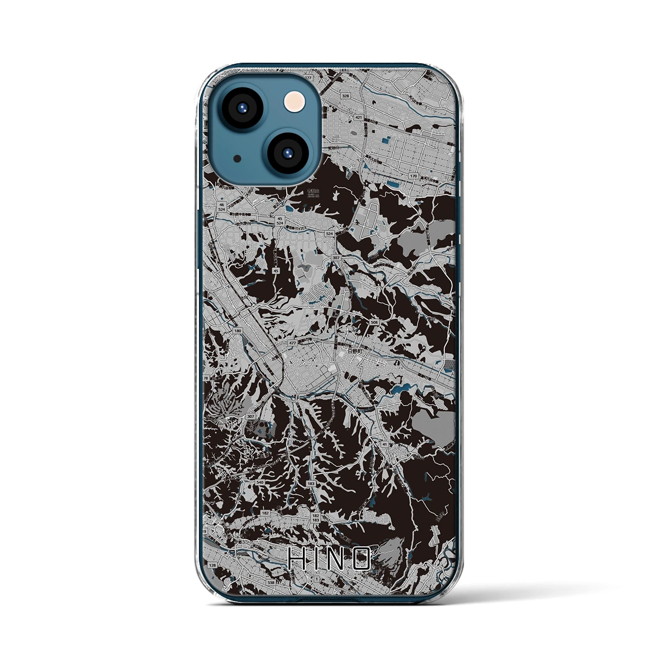 【日野(滋賀県)】地図柄iPhoneケース(クリアタイプ)