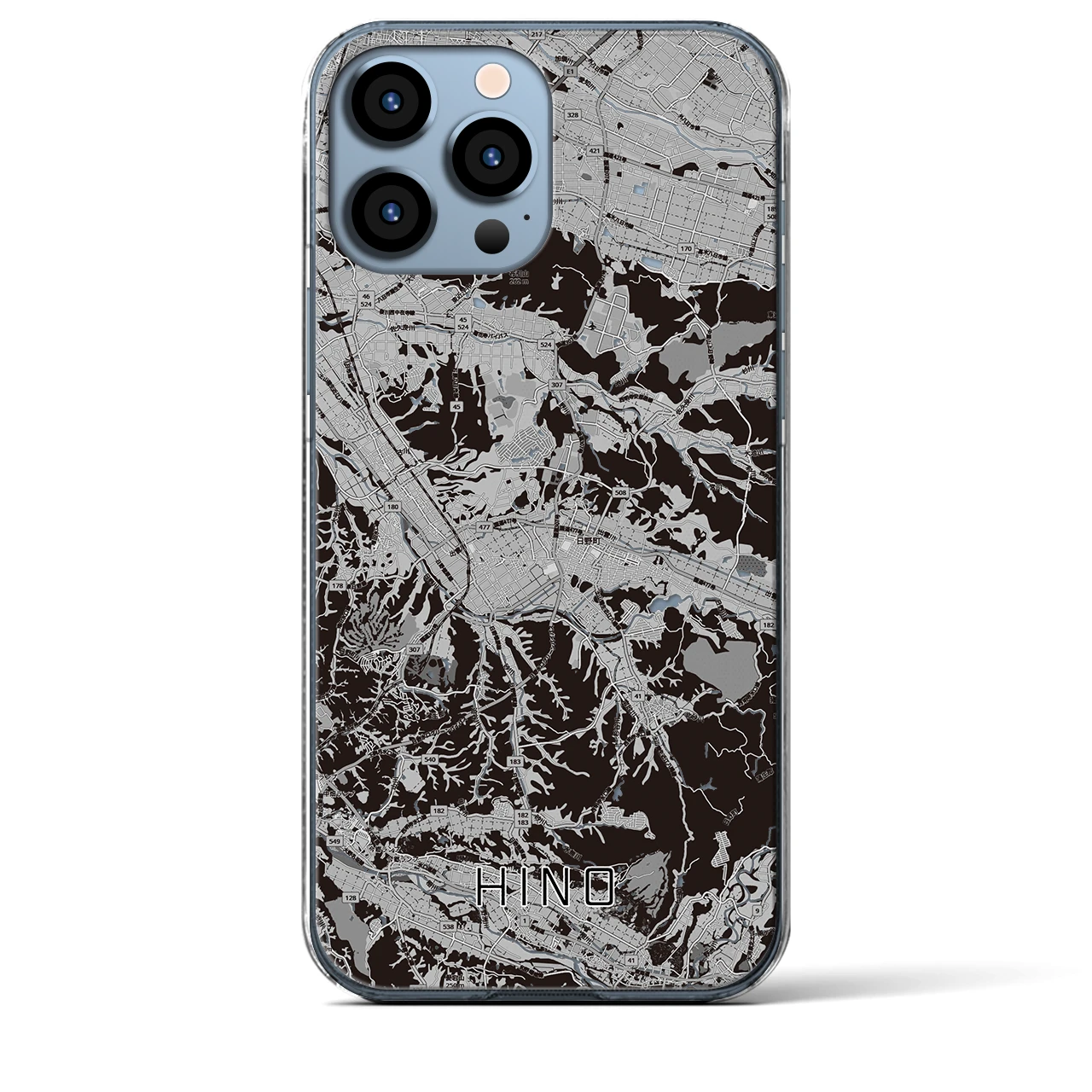 【日野(滋賀県)】地図柄iPhoneケース(クリアタイプ)