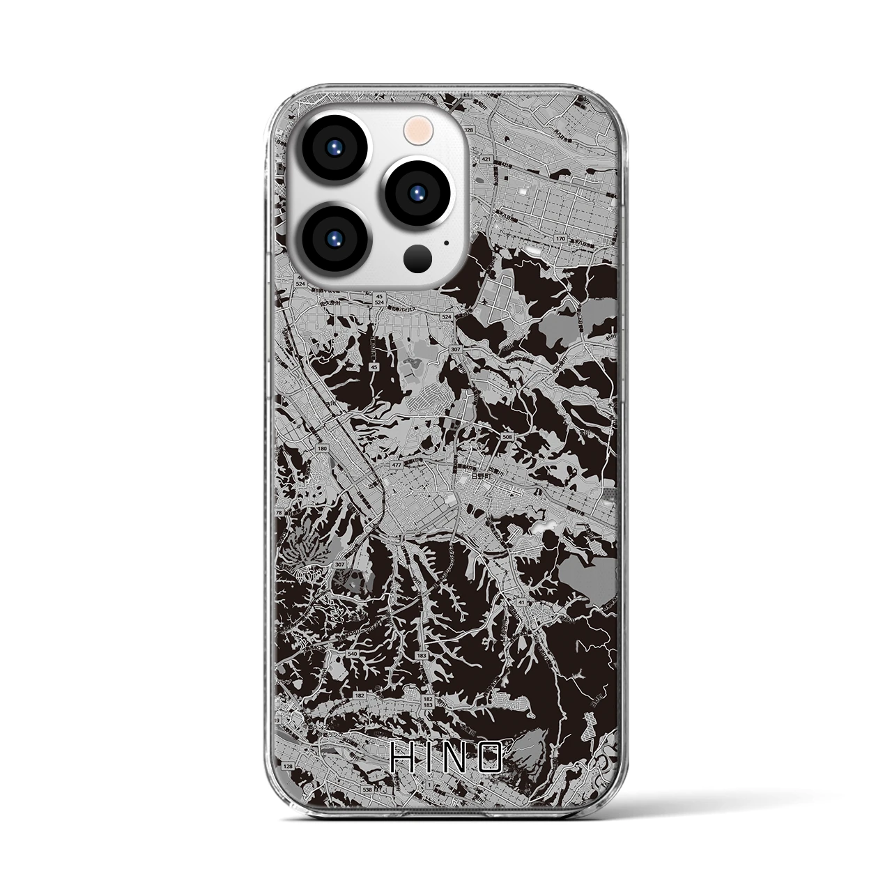 【日野(滋賀県)】地図柄iPhoneケース(クリアタイプ)