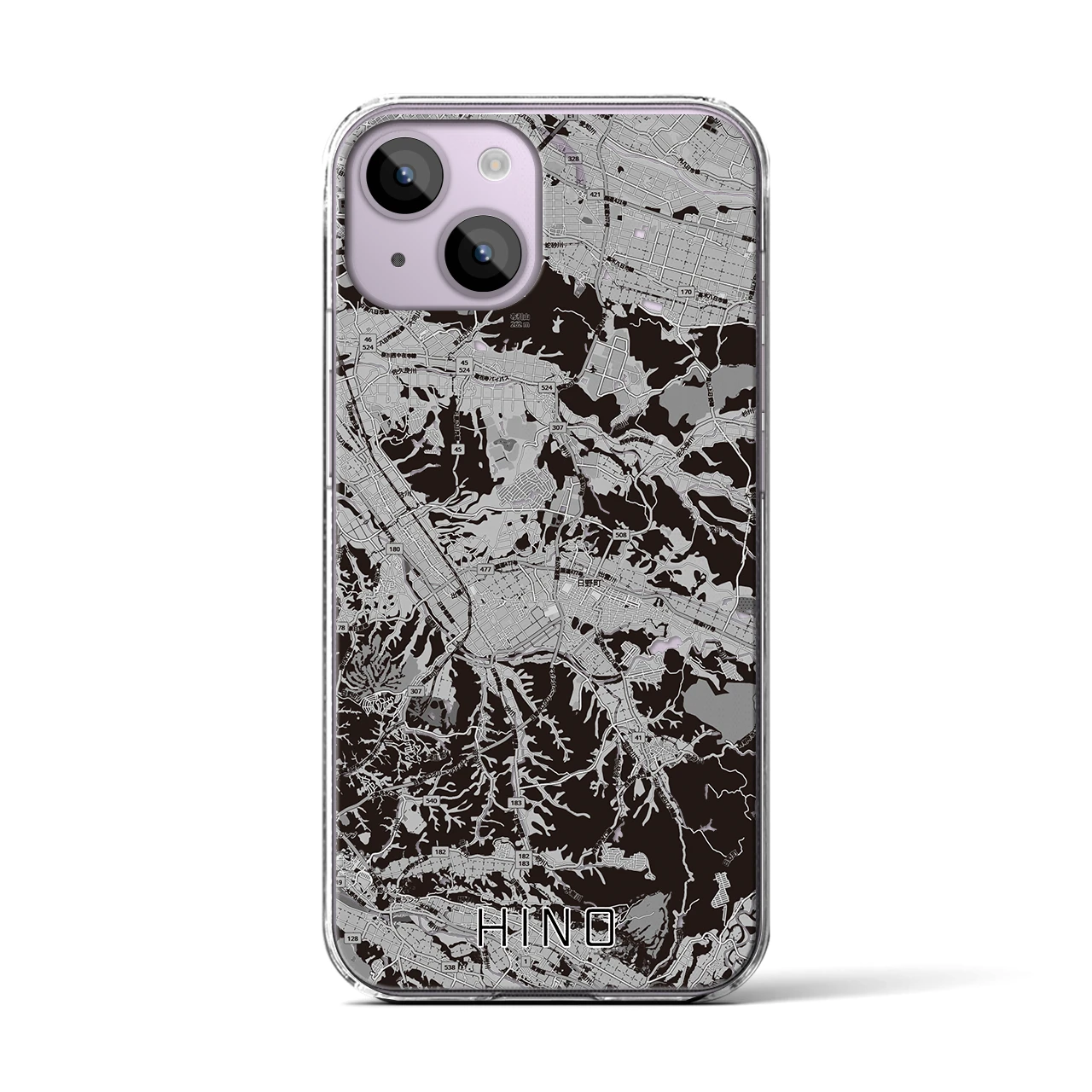 【日野(滋賀県)】地図柄iPhoneケース(クリアタイプ)