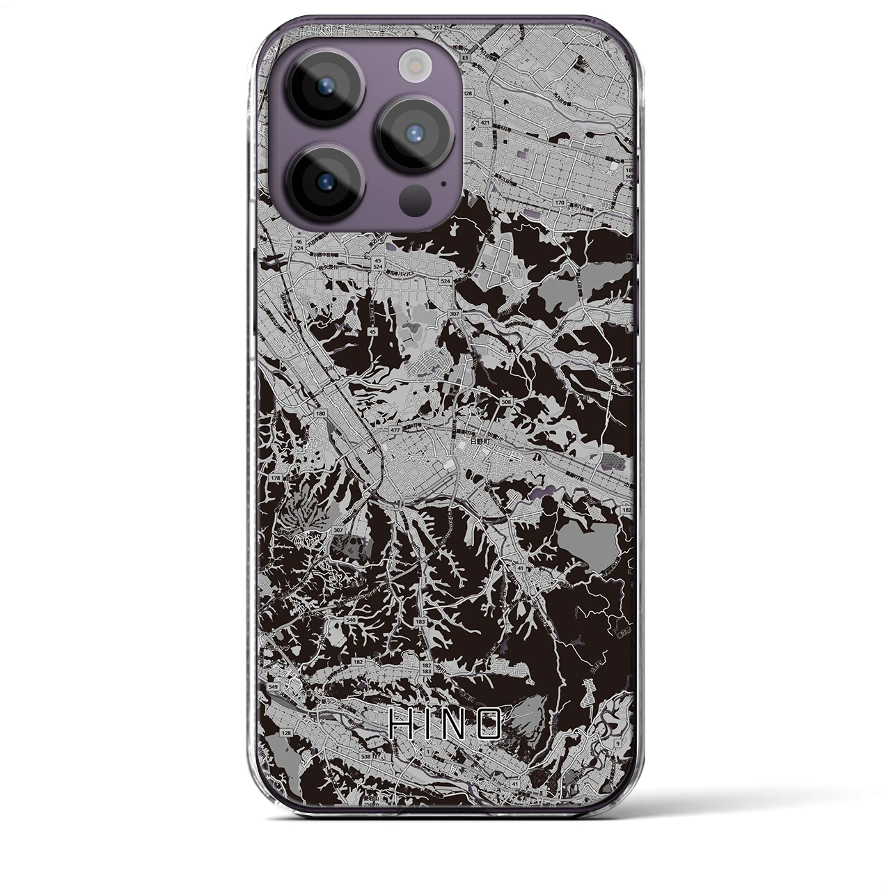 【日野(滋賀県)】地図柄iPhoneケース(クリアタイプ)