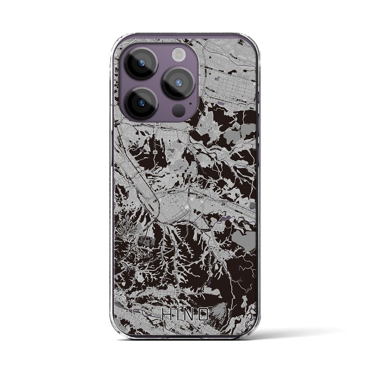 【日野(滋賀県)】地図柄iPhoneケース(クリアタイプ)