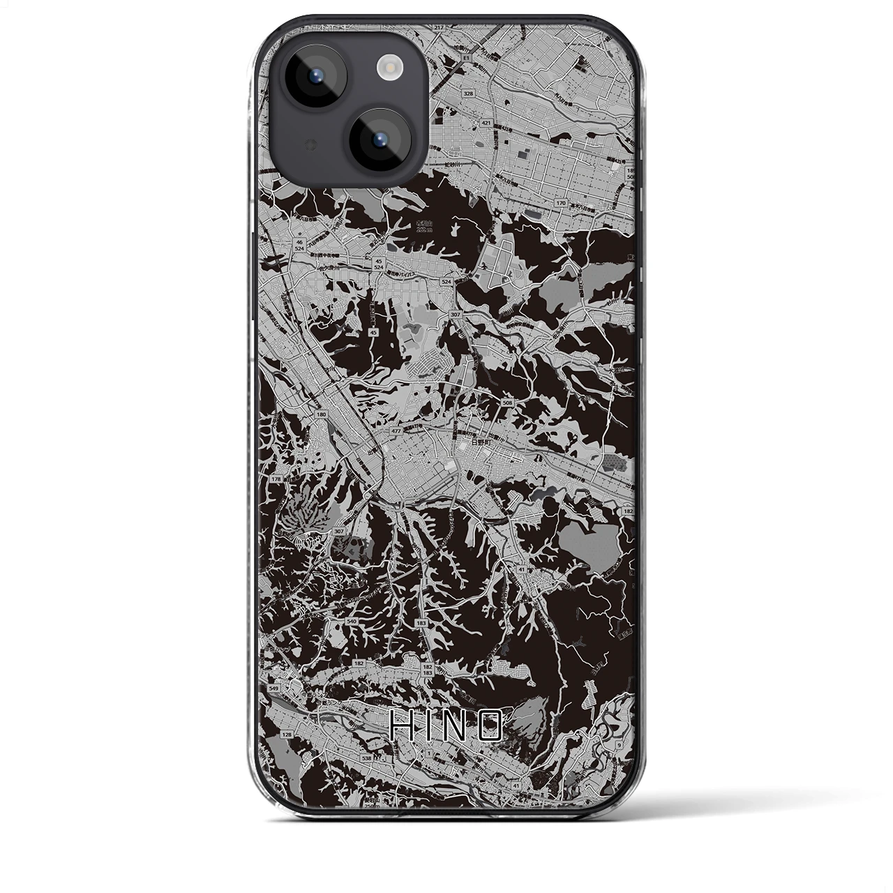 【日野(滋賀県)】地図柄iPhoneケース(クリアタイプ)