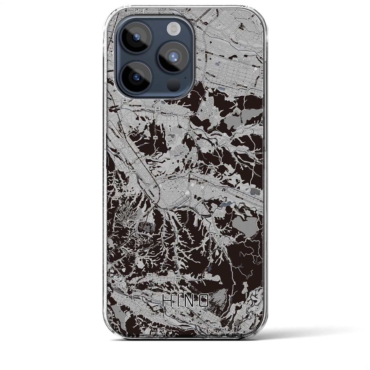 【日野(滋賀県)】地図柄iPhoneケース(クリアタイプ)