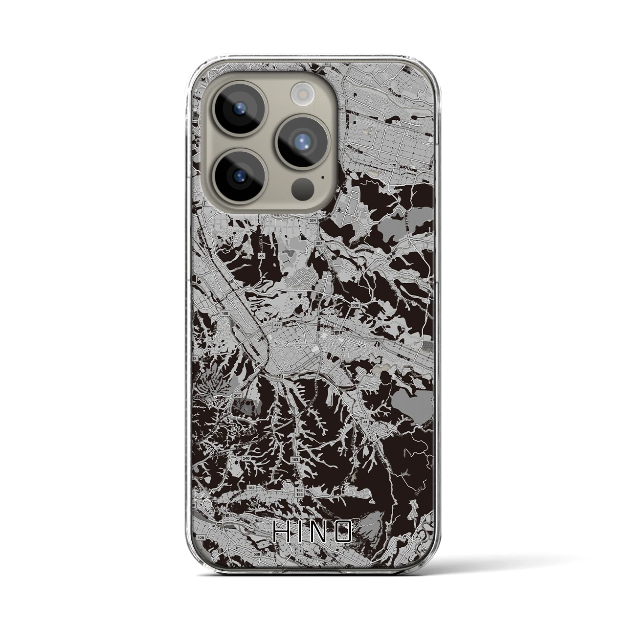 【日野(滋賀県)】地図柄iPhoneケース(クリアタイプ)