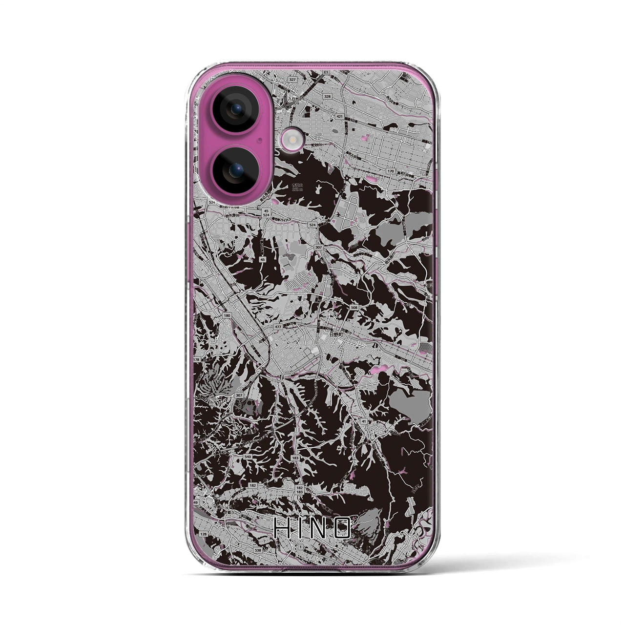 【日野(滋賀県)】地図柄iPhoneケース(クリアタイプ)