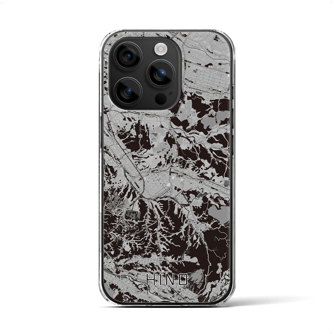 【日野(滋賀県)】地図柄iPhoneケース(クリアタイプ)