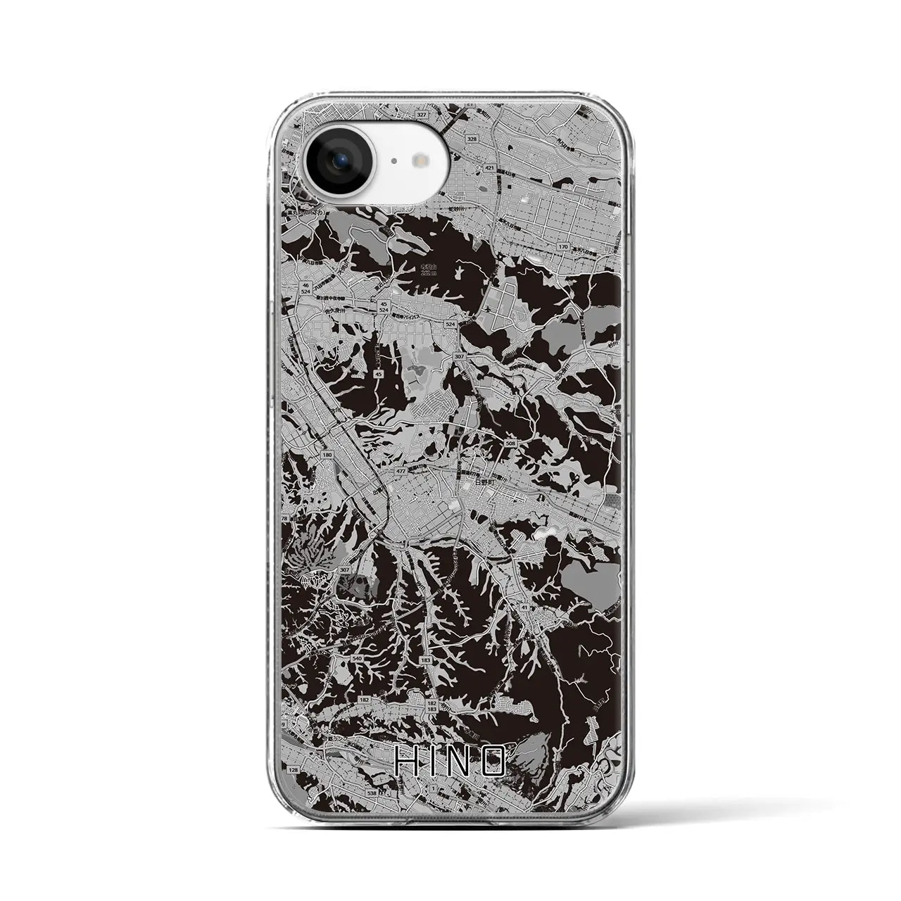 【日野(滋賀県)】地図柄iPhoneケース(クリアタイプ)