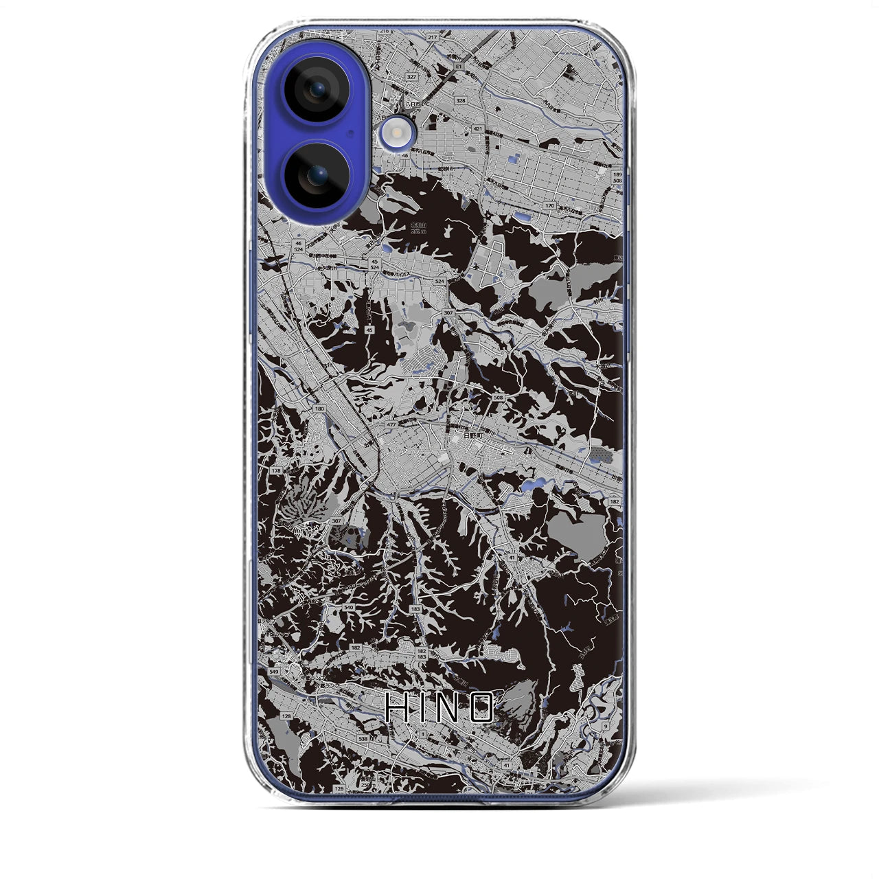 【日野(滋賀県)】地図柄iPhoneケース(クリアタイプ)