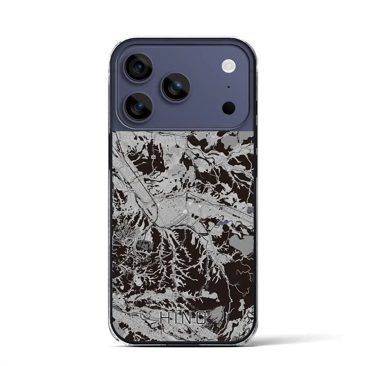 【日野(滋賀県)】地図柄iPhoneケース(クリアタイプ)