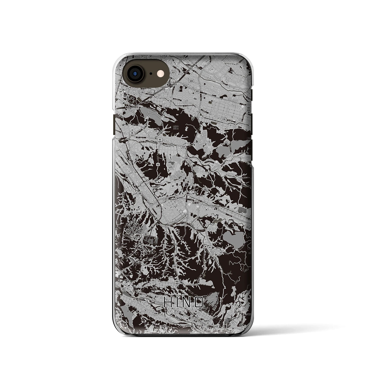 【日野(滋賀県)】地図柄iPhoneケース(クリアタイプ)