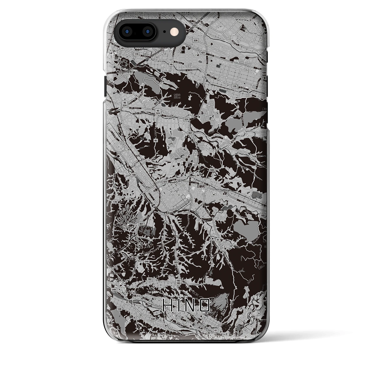 【日野(滋賀県)】地図柄iPhoneケース(クリアタイプ)