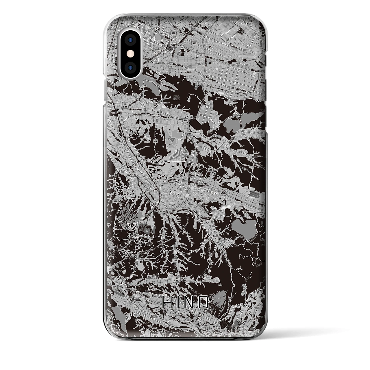 【日野(滋賀県)】地図柄iPhoneケース(クリアタイプ)