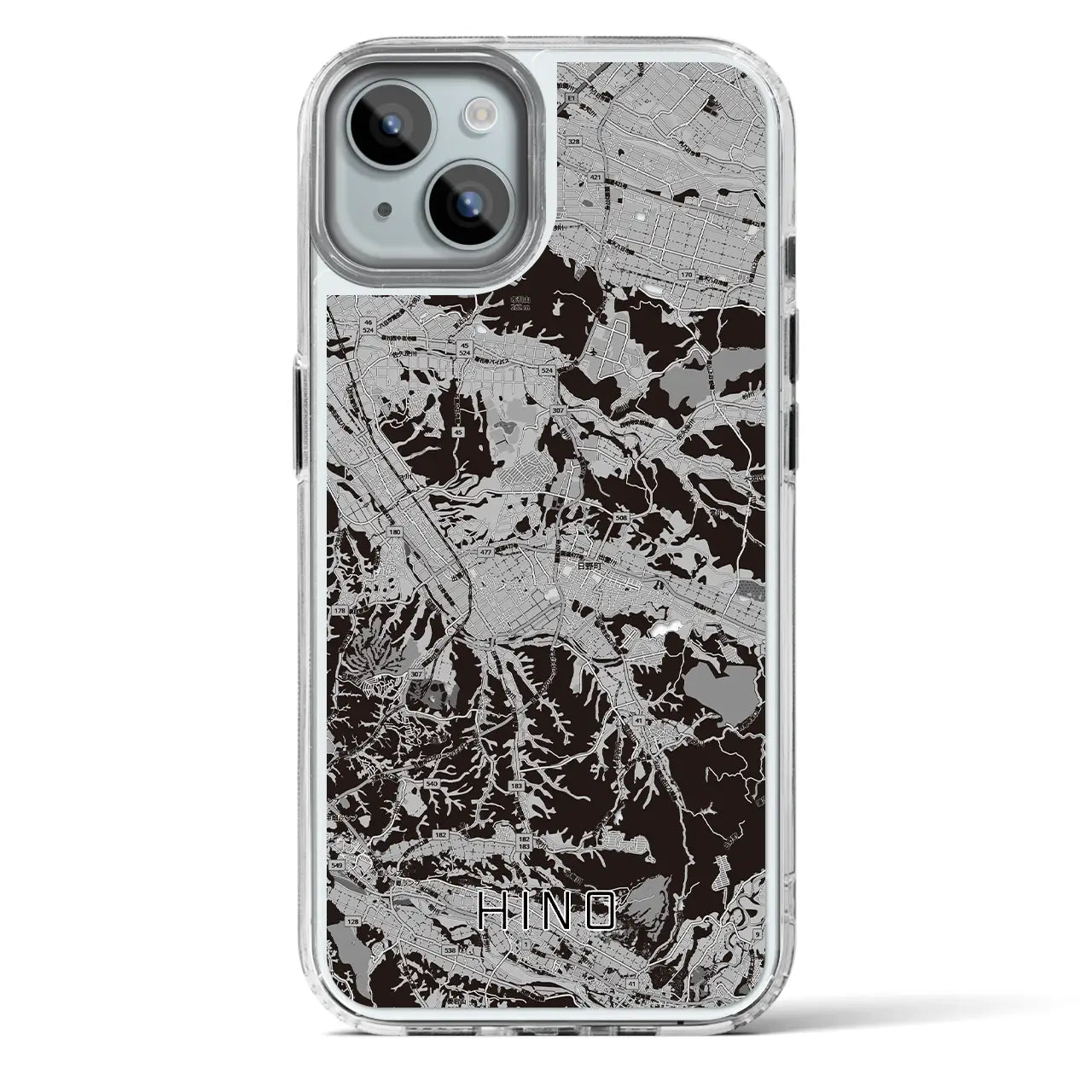 【日野(滋賀県)】地図柄iPhoneケース(MagSafeタイプ)