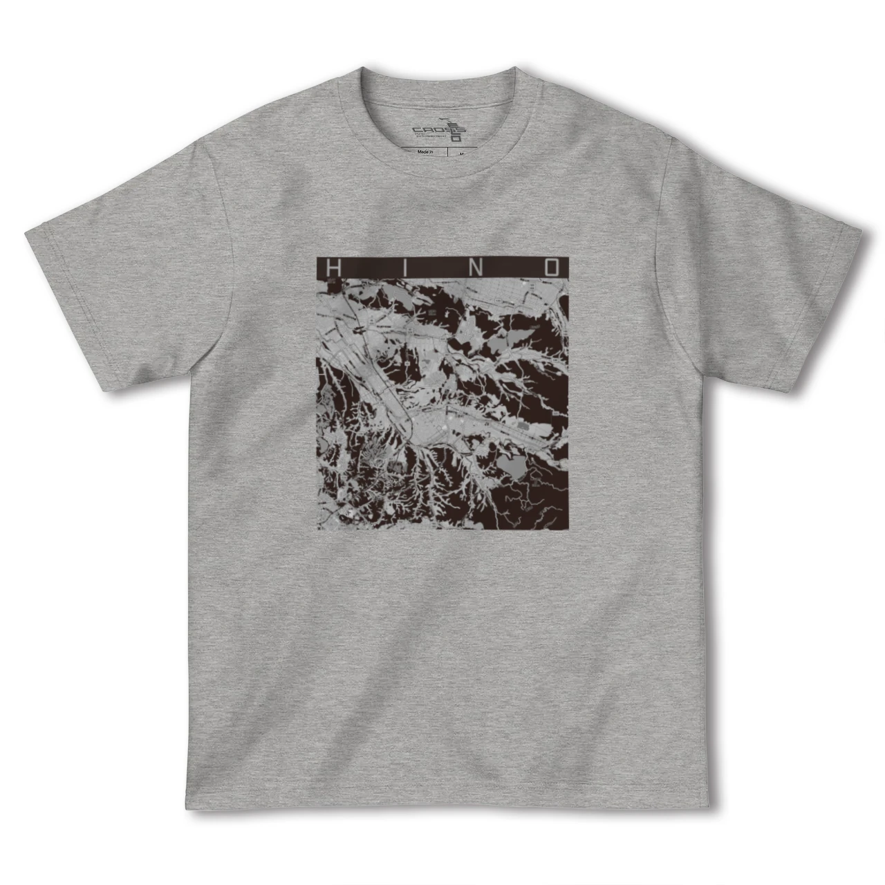 【日野(滋賀県)】地図柄ヘビーウェイトTシャツ