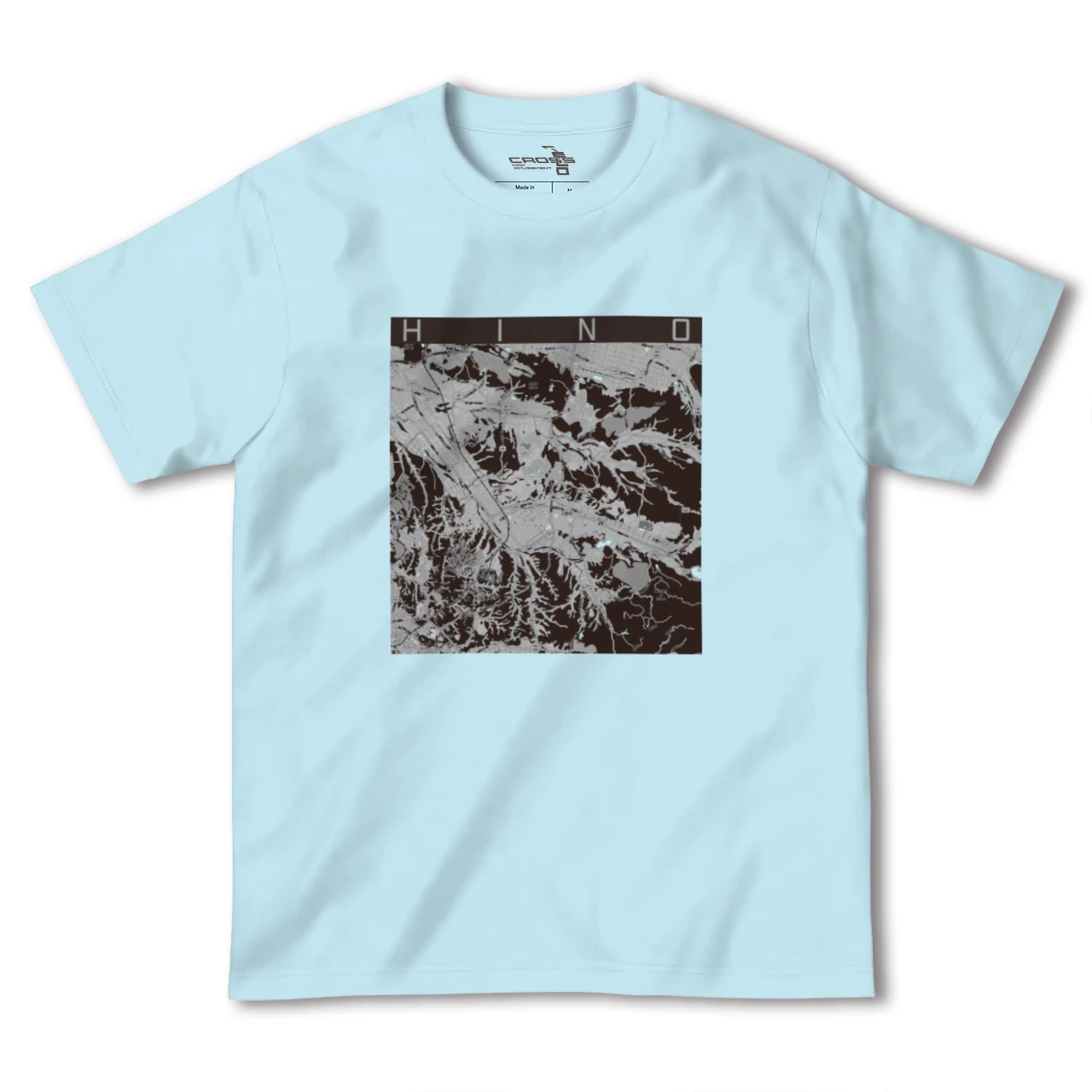 【日野(滋賀県)】地図柄ヘビーウェイトTシャツ