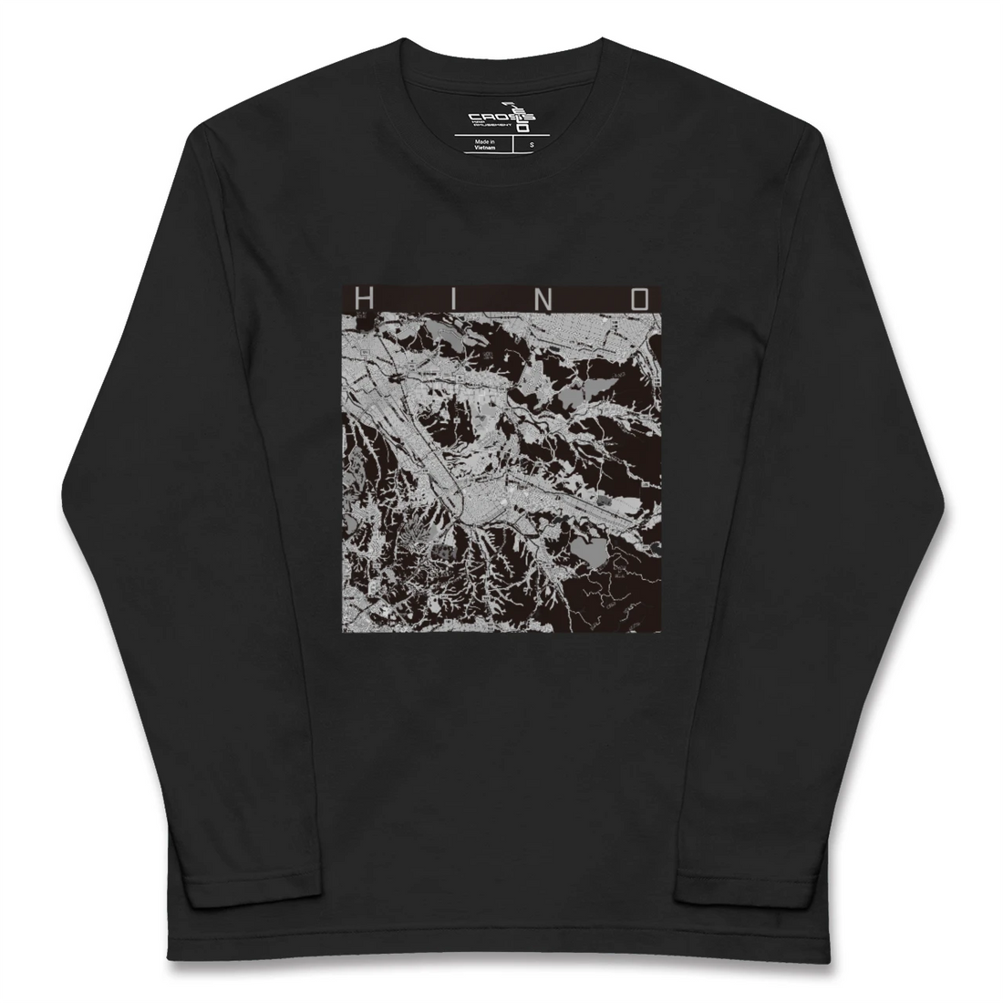 【日野(滋賀県)(滋賀県)】地図柄ロングスリーブTシャツ