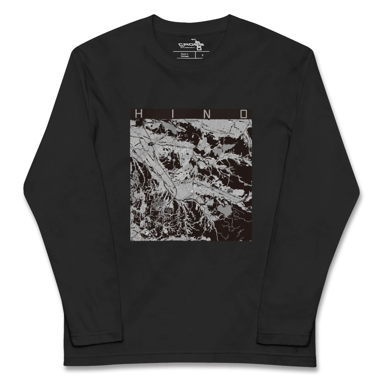 【日野(滋賀県)(滋賀県)】地図柄ロングスリーブTシャツ
