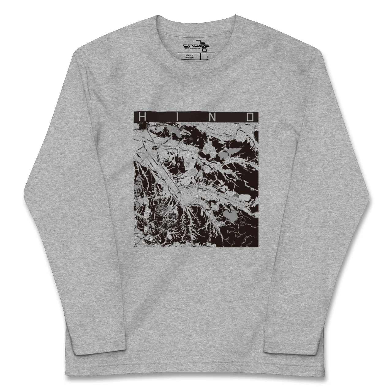 【日野(滋賀県)(滋賀県)】地図柄ロングスリーブTシャツ