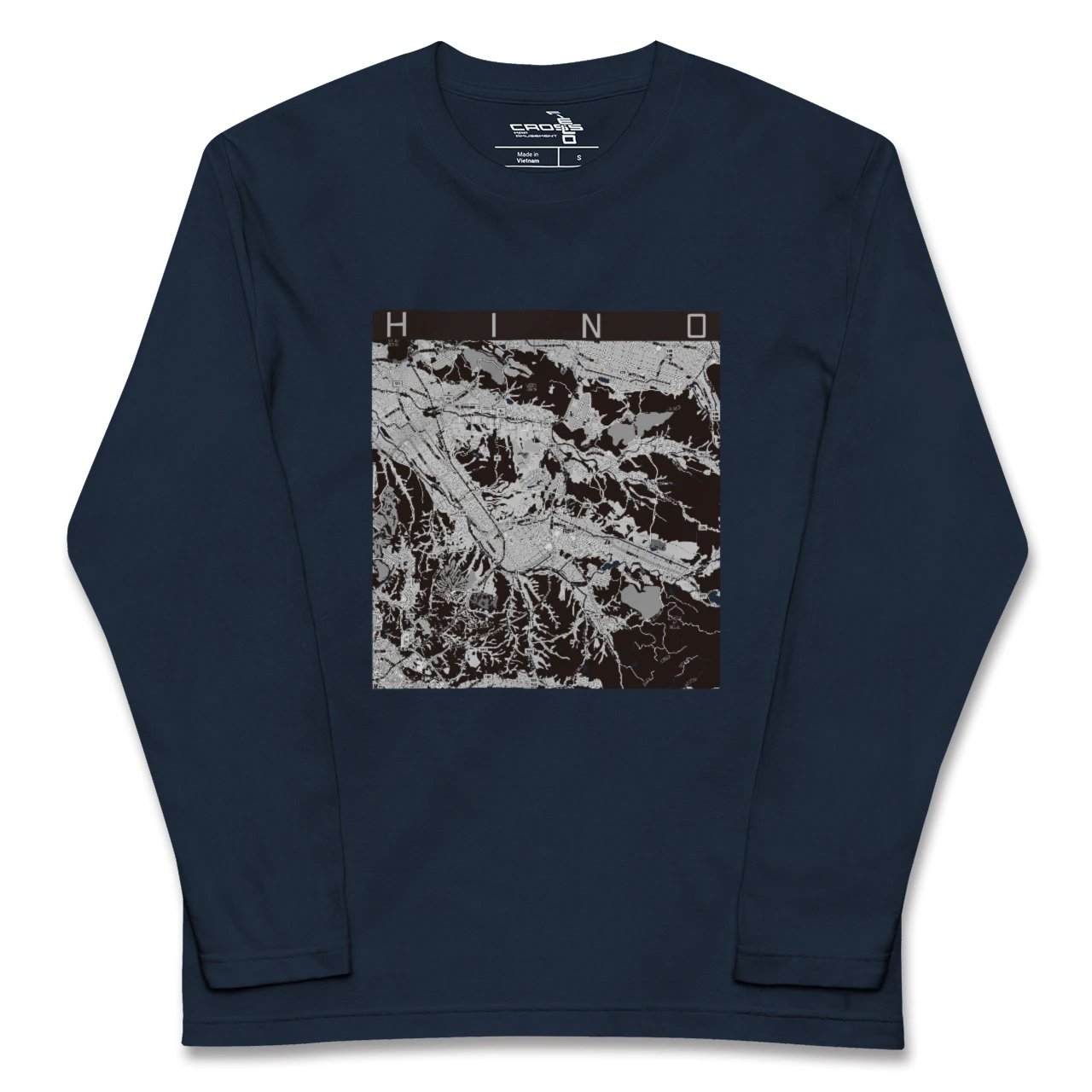 【日野(滋賀県)(滋賀県)】地図柄ロングスリーブTシャツ