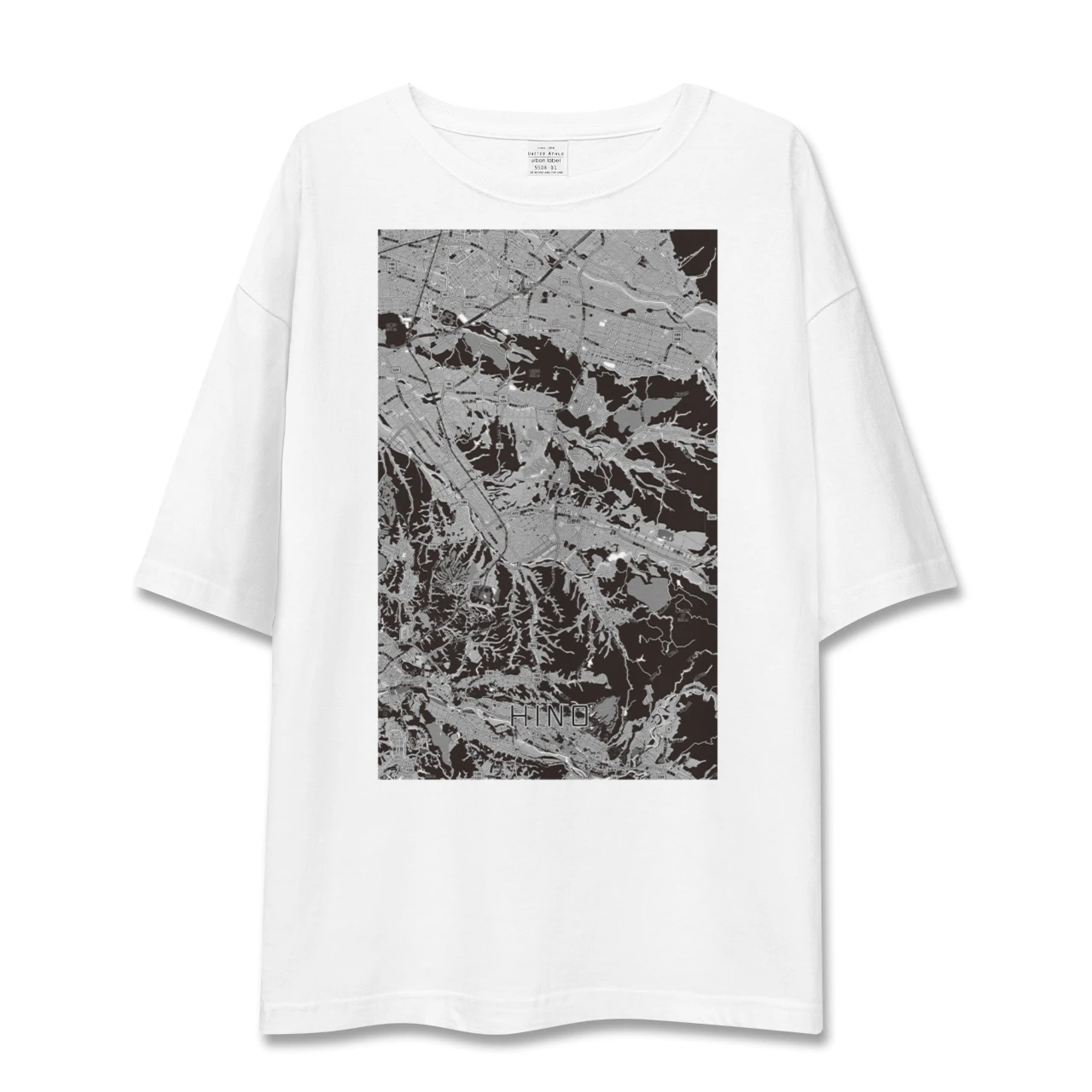 【日野(滋賀県)】地図柄ビッグシルエットTシャツ