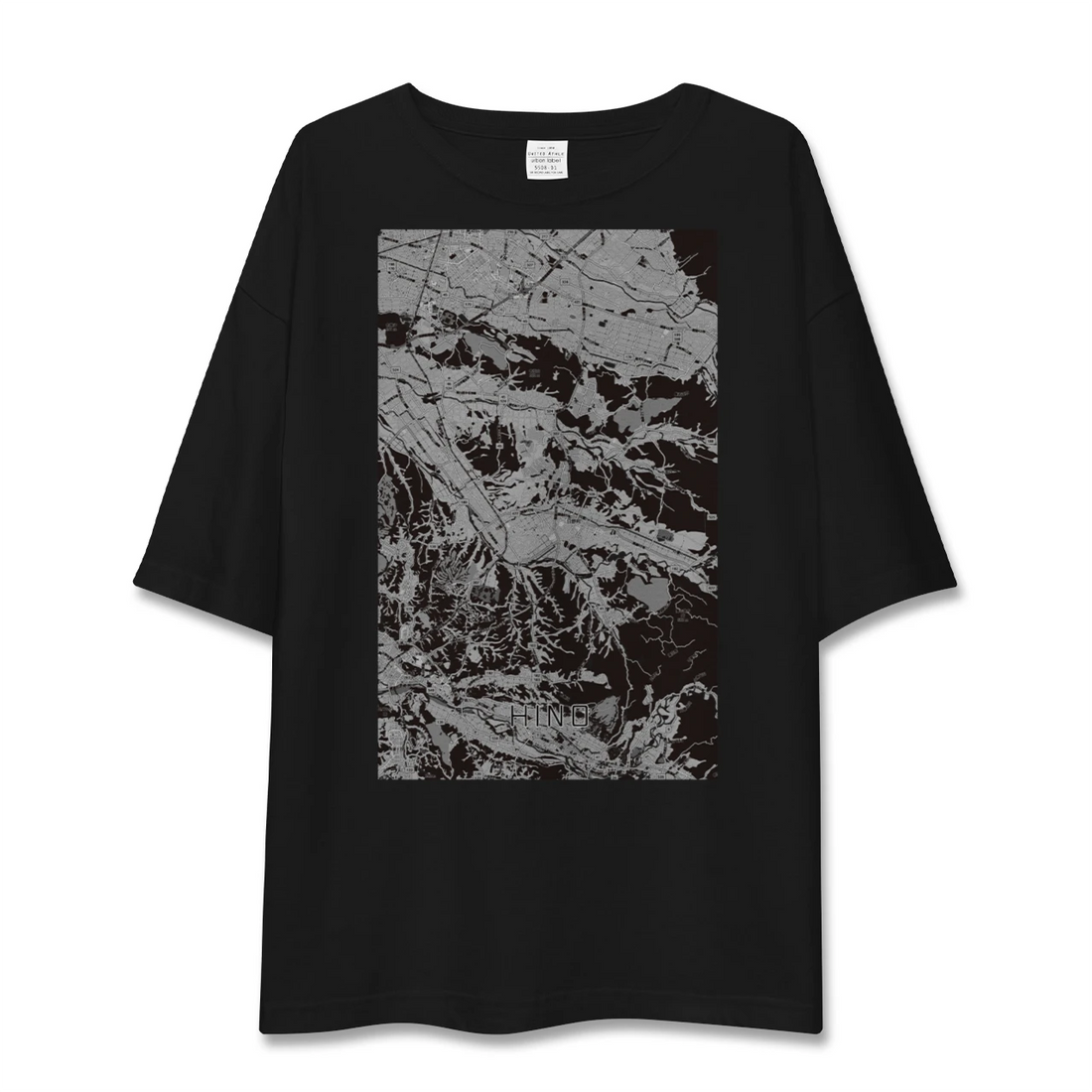 【日野(滋賀県)】地図柄ビッグシルエットTシャツ