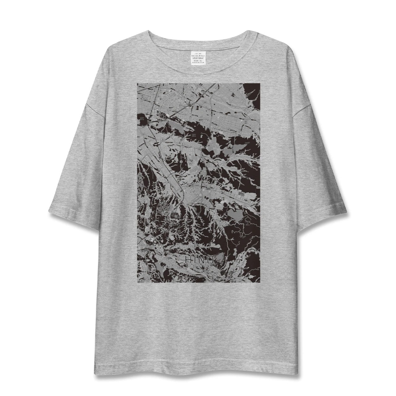 【日野(滋賀県)】地図柄ビッグシルエットTシャツ