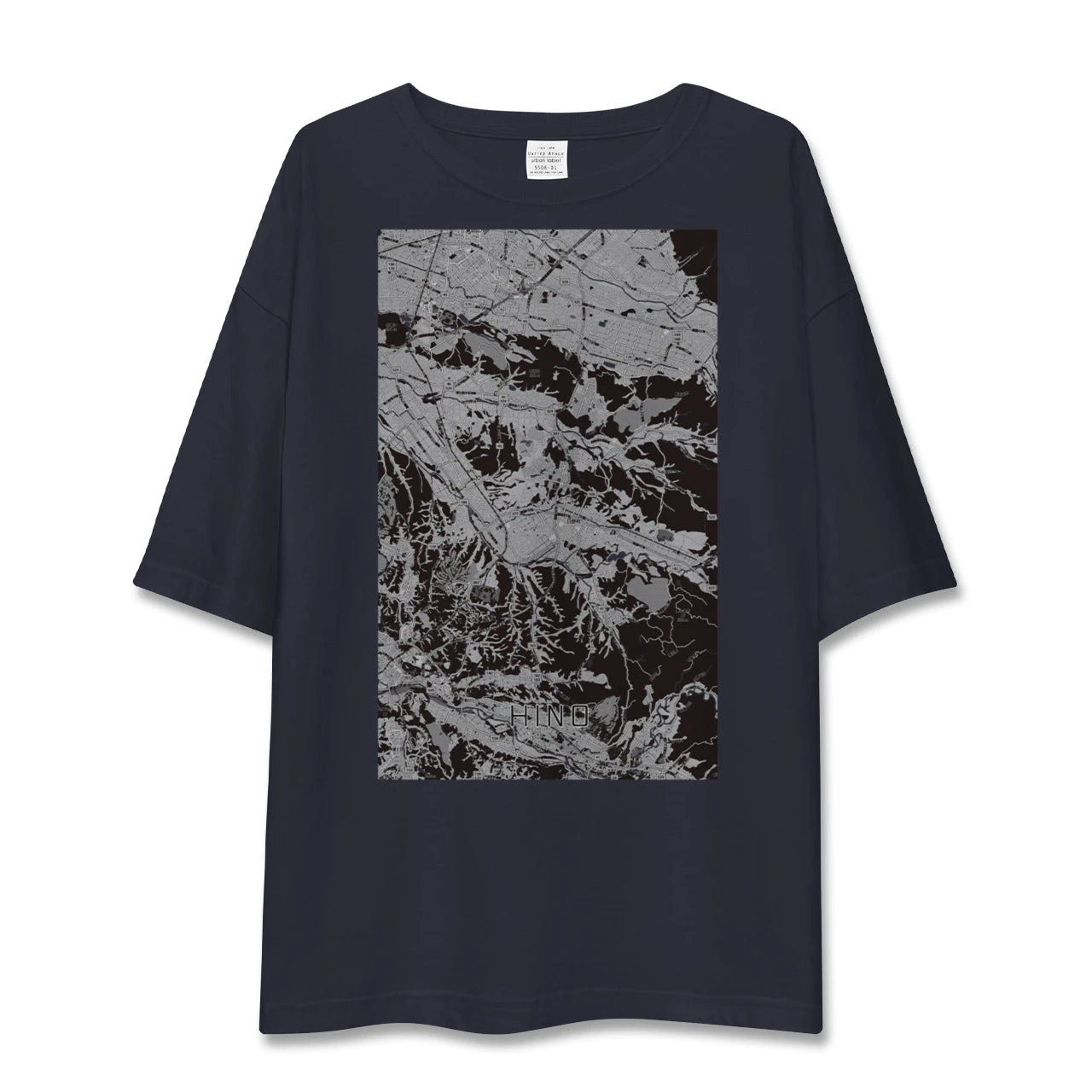 【日野(滋賀県)】地図柄ビッグシルエットTシャツ