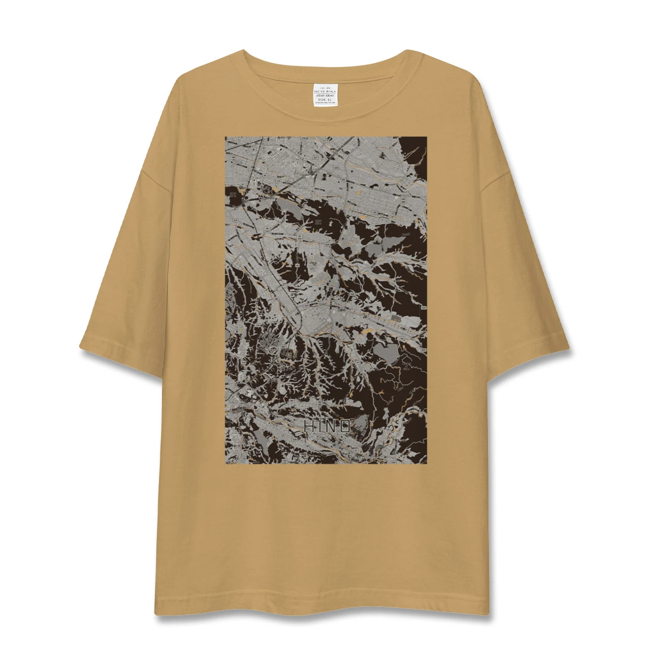 【日野(滋賀県)】地図柄ビッグシルエットTシャツ