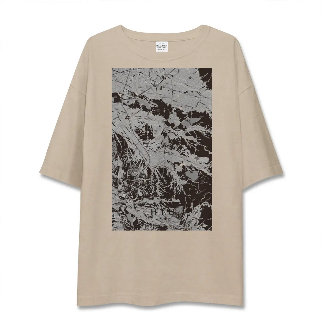 【日野(滋賀県)】地図柄ビッグシルエットTシャツ