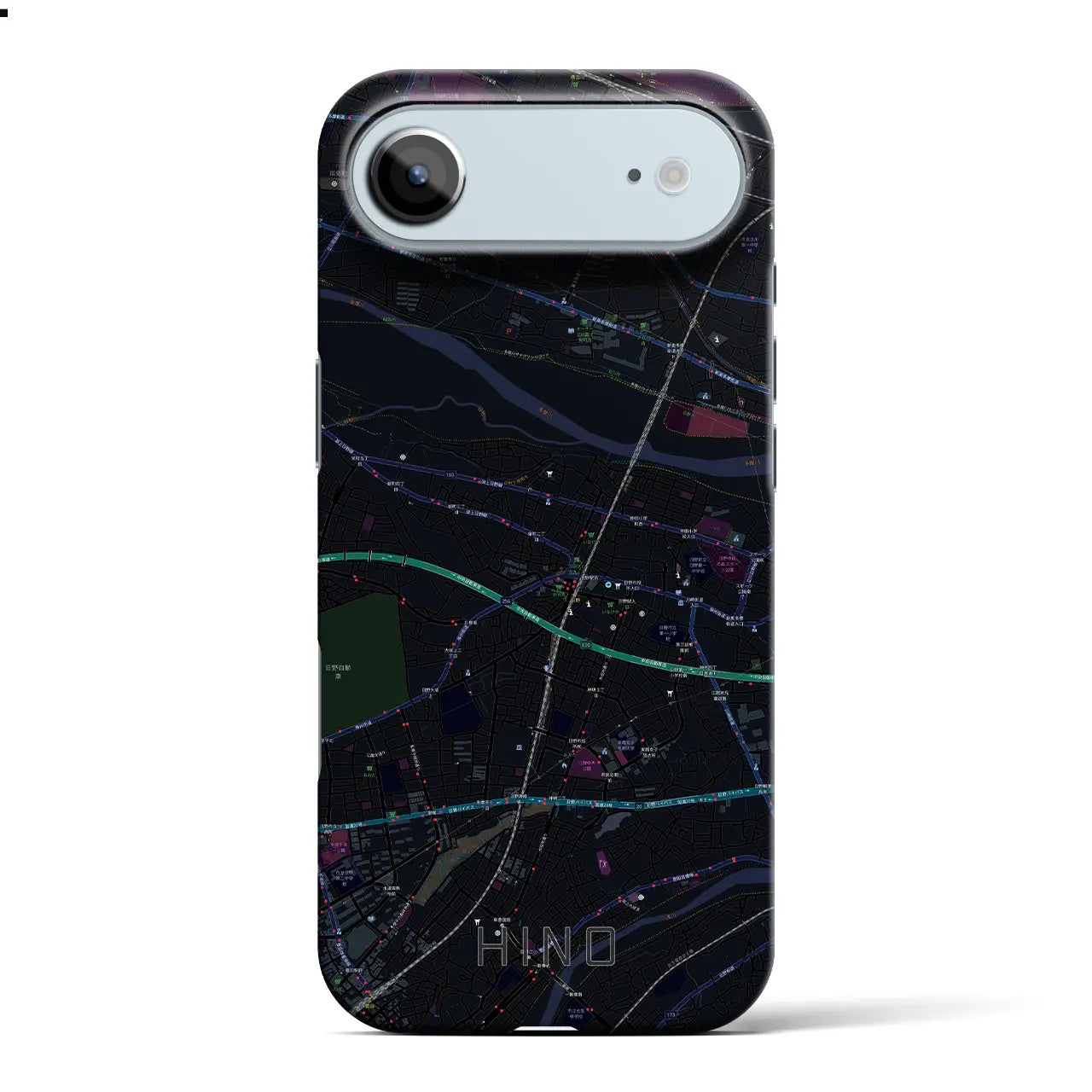 【日野(東京都)】地図柄iPhoneケース(バックカバータイプ)