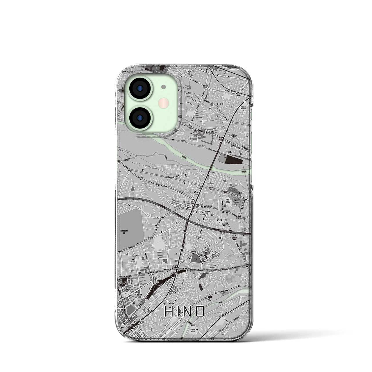 【日野(東京都)】地図柄iPhoneケース(クリアタイプ)