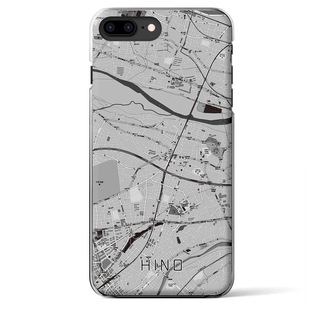 【日野(東京都)】地図柄iPhoneケース(クリアタイプ)
