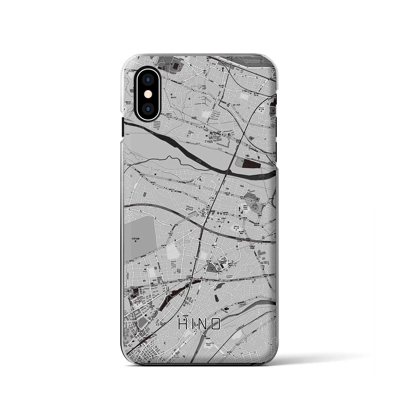 【日野(東京都)】地図柄iPhoneケース(クリアタイプ)