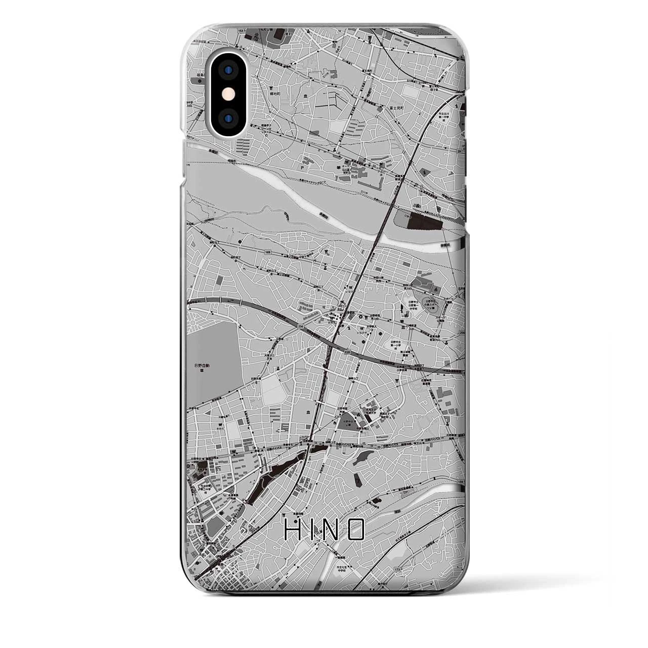 【日野(東京都)】地図柄iPhoneケース(クリアタイプ)