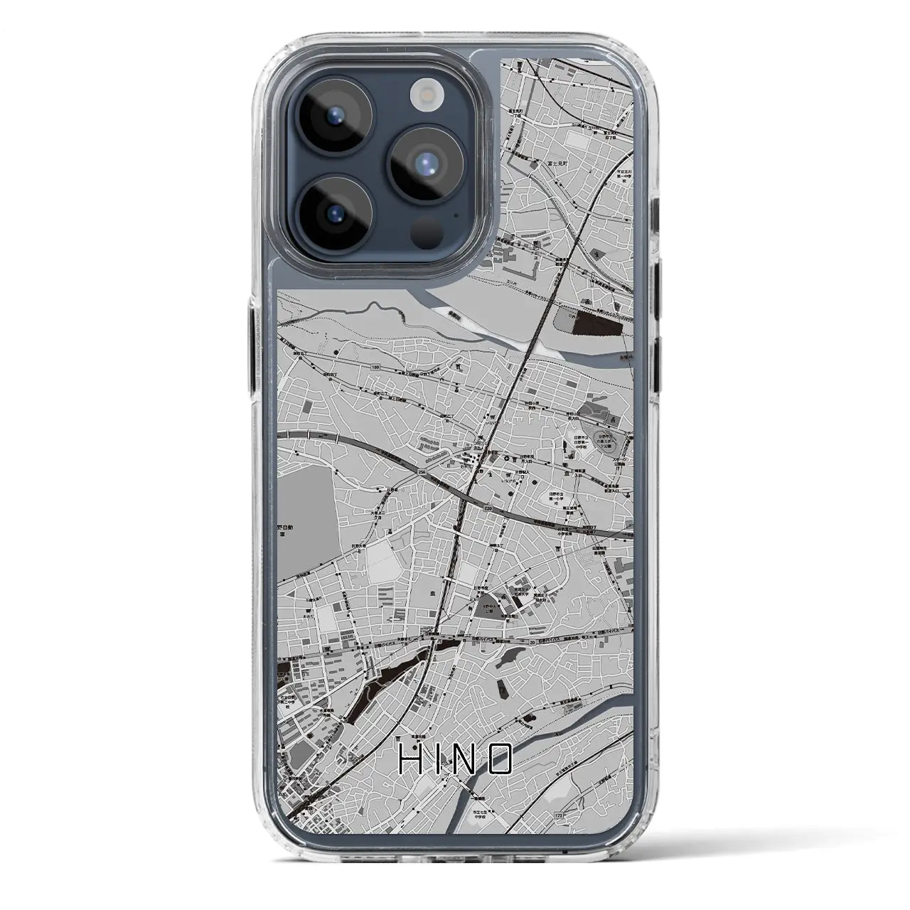 【日野(東京都)】地図柄iPhoneケース(MagSafeタイプ)